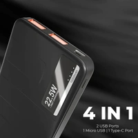PB-X36 PD Master 10000mAh Power Bank - Black