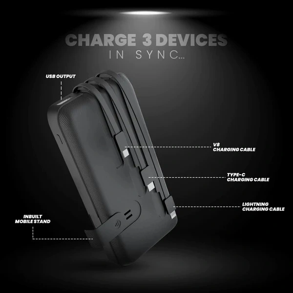PB-X12 PowerKing Universal 10000mAh Power Bank - Black