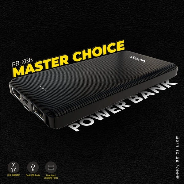 PB-X88 Master Choice 10000mAh Power Bank - Black