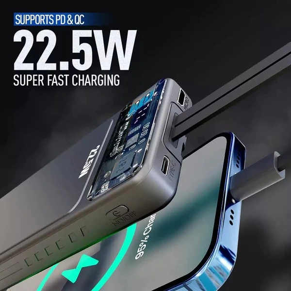 PB-X109 10000mAh 6 In 1 Power Bank - Black