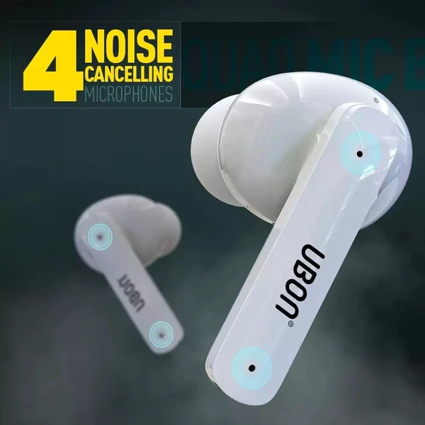 Quad Mic Buds BT-30 Truly Wireless Earbuds - White