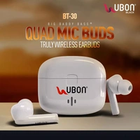 Quad Mic Buds BT-25 Wireless Earbuds - White