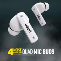 Quad Mic Buds BT-25 Wireless Earbuds - White