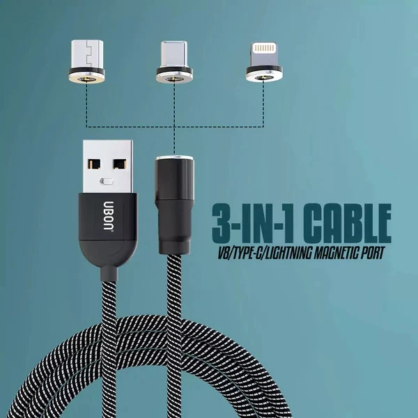 Magnet Series WR-444 40W 3-IN-1 Cable - Black