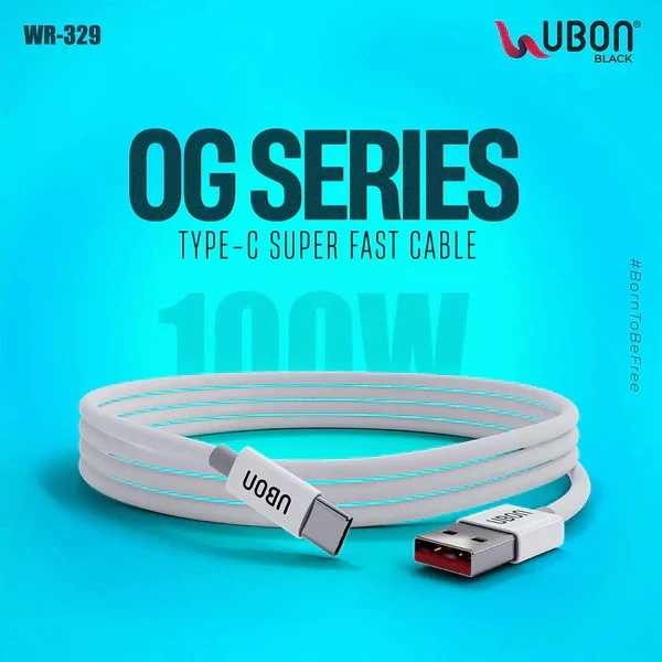 OG Series WR-329 USB To Type-C 100W Cable - White