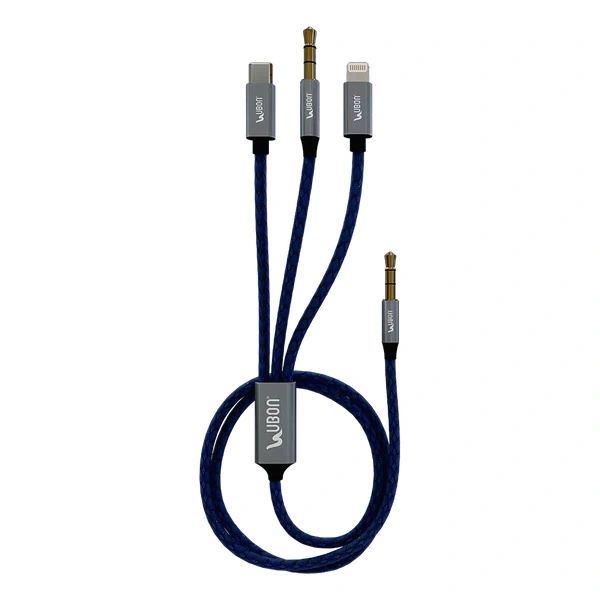 AUX King WR-131 3-IN-1 AUX Cable - Black