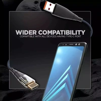 65W WR-33 USB To Type-C Cable - Black