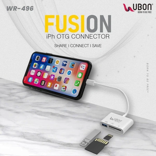 Fusion WR-496 IPhone OTG Connector - White