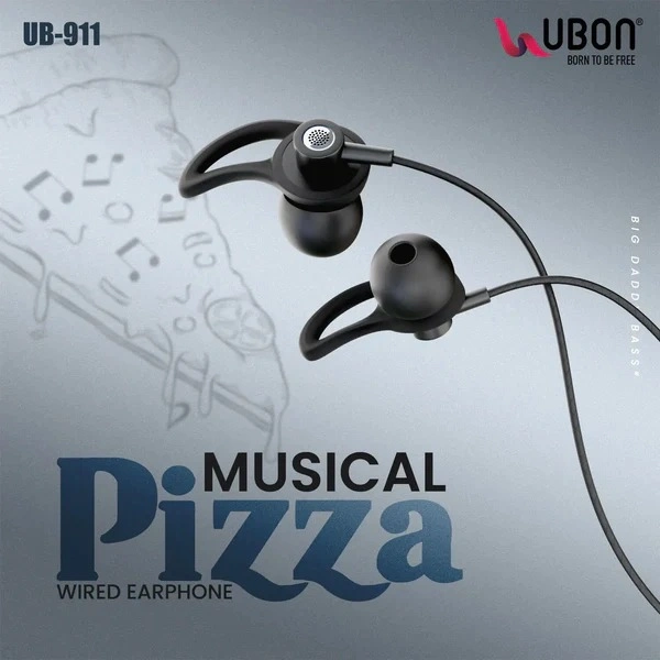 Musical Pizza UB-911 Wired Earphone - Black