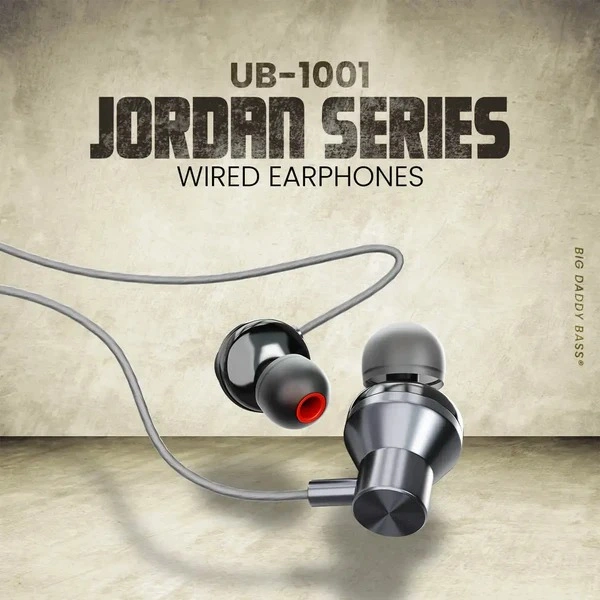 Jordan Series UB-1001 Wired Earphones - Gray