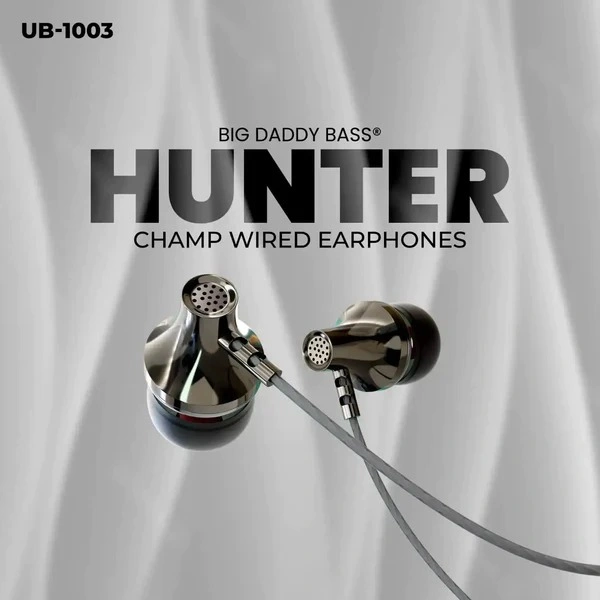 Hunter UB-1003 Wired Earphones - Black