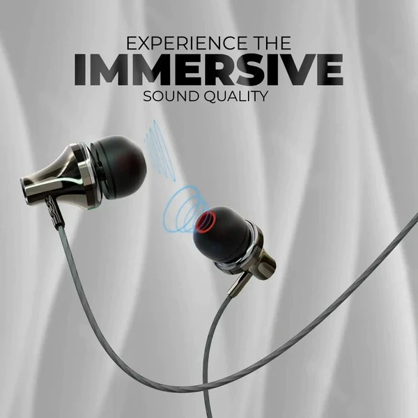 Hunter UB-1003 Wired Earphones - Black
