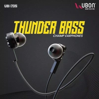 Thunder Bass UB-735 Wired Earphone - Black