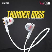 Thunder Bass UB-735 Wired Earphone - White