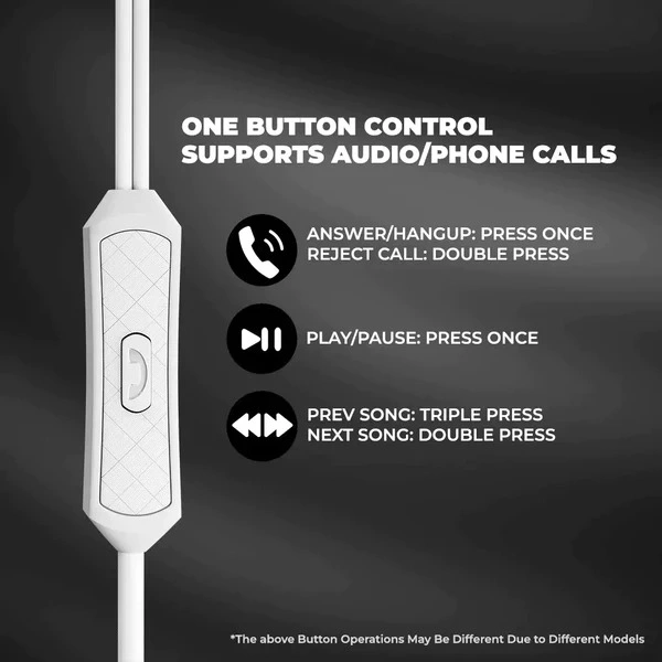 Rainbow UB-288 Wired Earphones - White