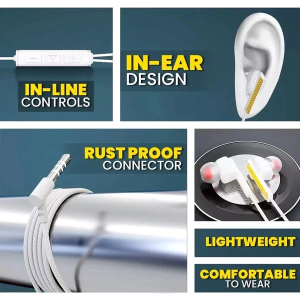 Power Beats UB-600 Wired Earphones - White