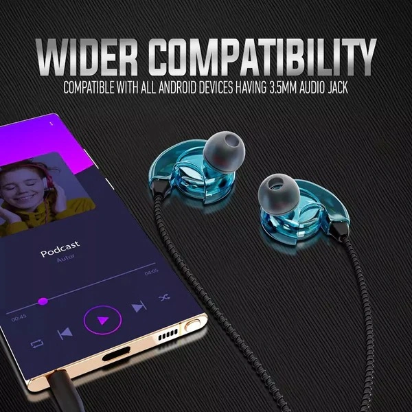 Titanium Series UB-285 Wired Earphones - Black