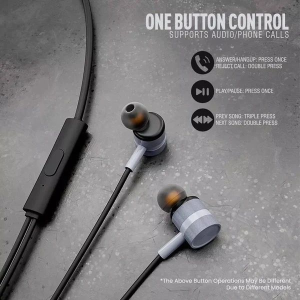 OG Music UB-389 Wired IPH Earphone - Gray