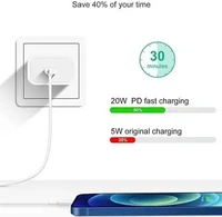 iphone Mobile Charger with Detachable Cable  (White, Cable Included)
