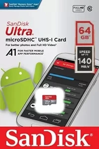 SanDisk Ultra 64 GB MicroSDXC Class 10 140 MB/s Memory Card