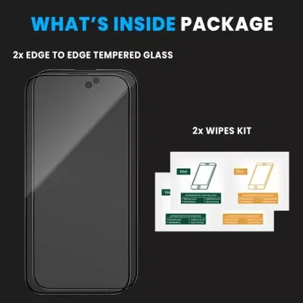 Edge To Edge d+ Tempered Glass for iPhone 15 Pro Max