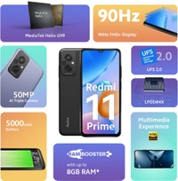 Redmi 11prime - Flashy Black, 4GB+64GB