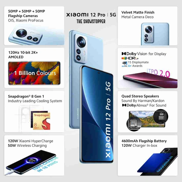Xioami 12 Pro  5G - Noir black, 8GB+256GB