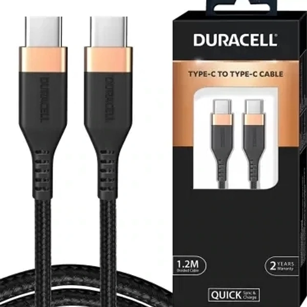 Duracell Usp Type  C To Type C 4A(60w) Braided Sync