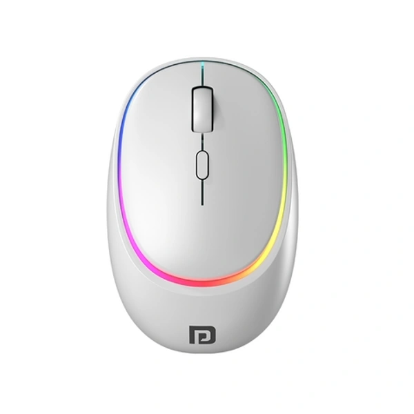 Portronics Toad One Bluetooth Mouse With 2.4 Ghz & Bt 5.3 Dual Wireless, 6 Buttons Charge Cable RGB Lights 