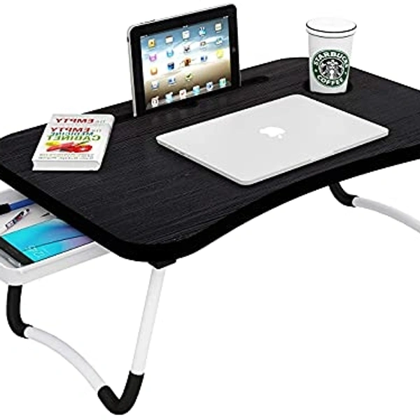 Callas Multipurpose Foldable Laptop Table With Cup Holder  Study Table 
