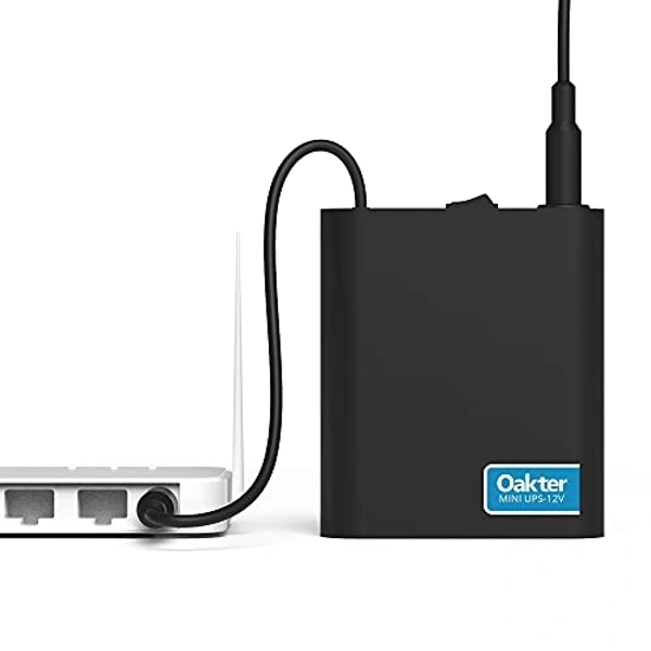 Oakter Mini UPS For 12v Wifi Router Broadband Modem Backup Up To 4hrs