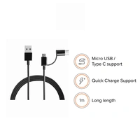 MI 2 In 1 Usb Cable (Micro Usb To Type C) 100CM