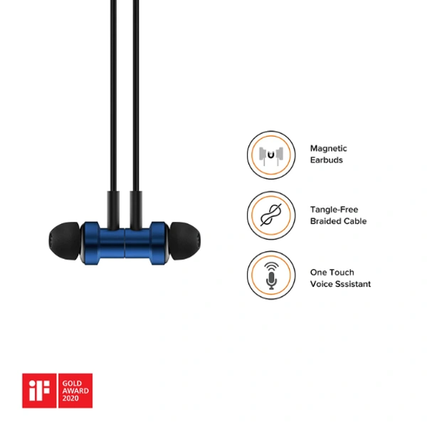 Mi Dual Driver in-Ear Earphones with Mic and Long Tangle-Free Cable(Blue)