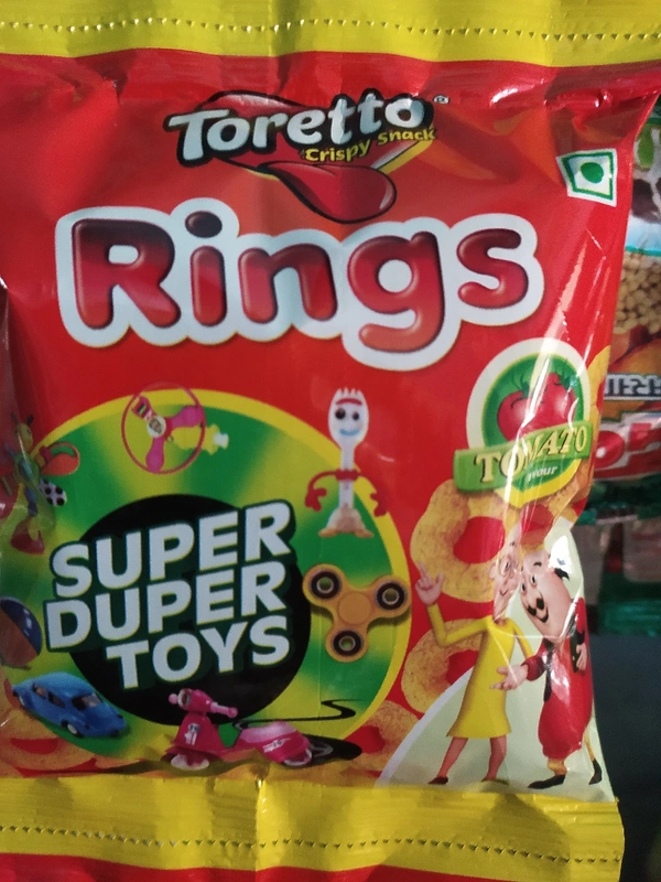 Rings- Free Toys Inside It - Red, 15 Grams