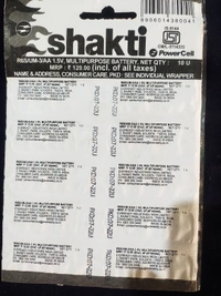  Shakti Pencil Battery For Clocks