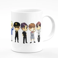 BTS Signature Printed White Coffee Mug with bts anime 💜