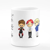 BTS Signature Printed White Coffee Mug with bts anime 💜