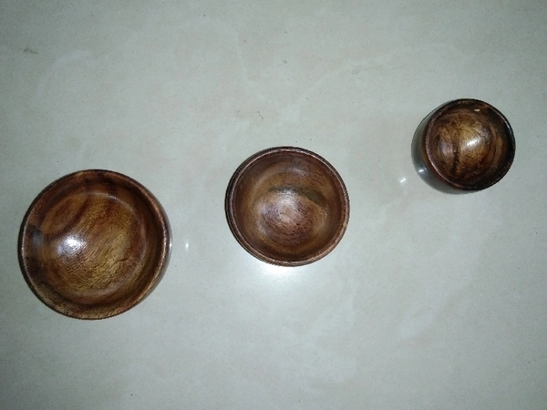 Tiny Wooden Bowl Set Of 4