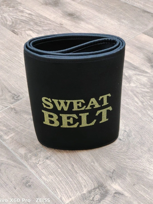 SWEAT SLIM BELT BUY ONE GET ONE FREE With Free Diet Plan - Black, FREE SIZE