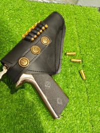 SILVER WORLD WAR 9 MM TOY GUN ( 1 BOX CORK) - Silver, 7 Inch