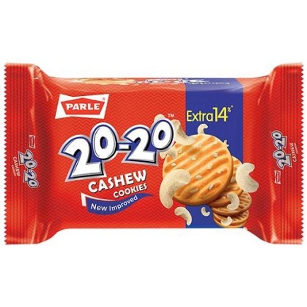 Parle 20-20 Cashew Cookies Biscuits