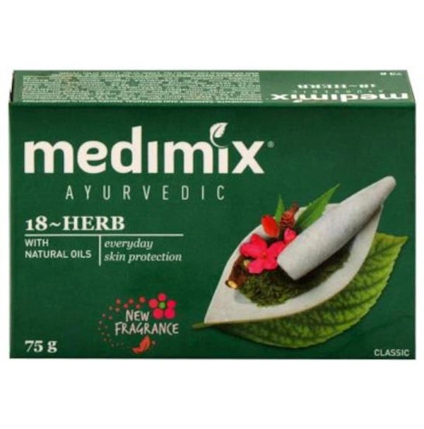 Medimix Ayurvedic 18 Herbs Bathing Soap - 125g X 3pcs =375g