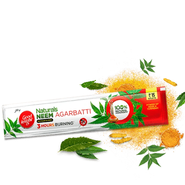 Good Knight Naturals Neem Agerbatti - 10 (sticks pouch)