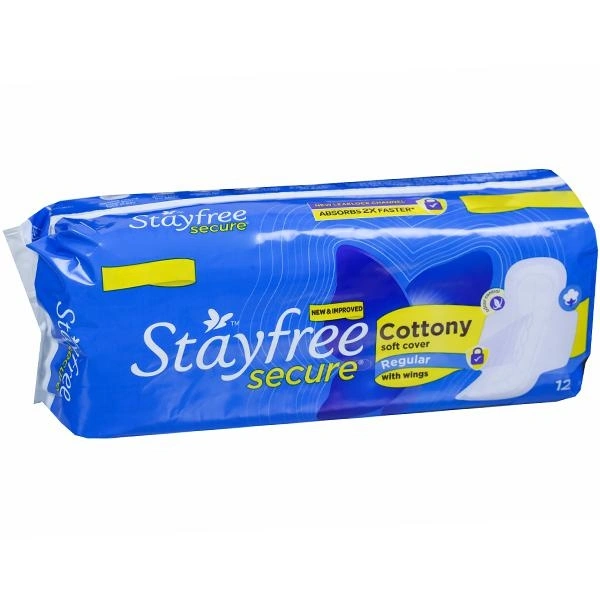 Stayfree Secure Cottony Soft Cover Regular - 12 Pads