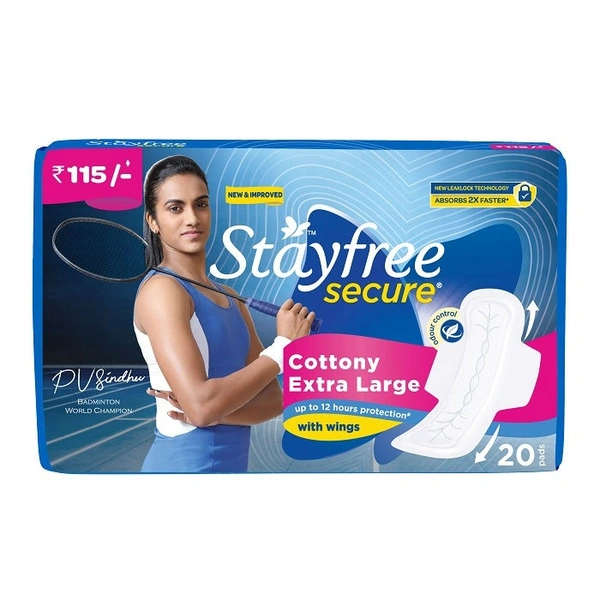 Stayfree Secure Cottony Extra Large - 20 Pads