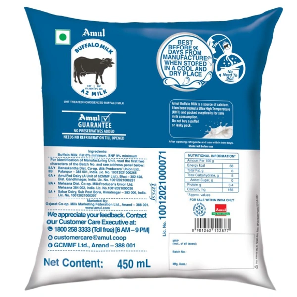 Amul Buffalo A2 Milk - 1ltr