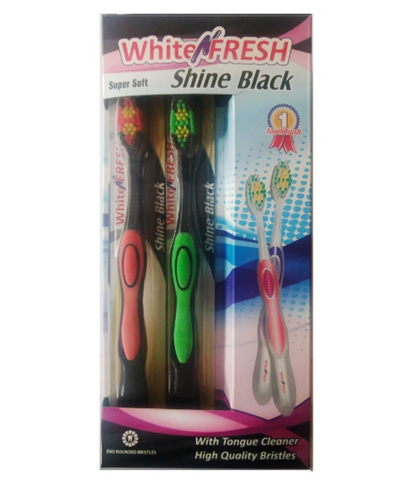 WhiteNFresh  Sensitive Toothbrush - 1pcs (Free Hygiene Cap)
