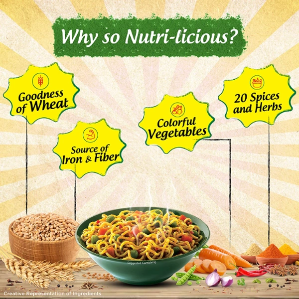 Maggi Masala Veg Atta Noodles - 72g