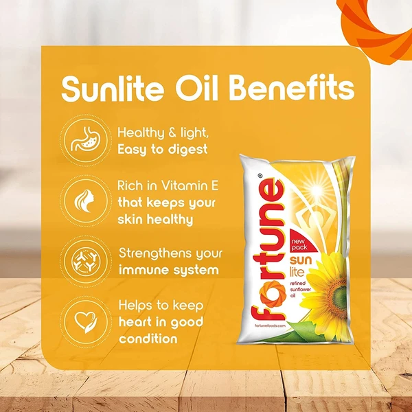 Fortune Sunflower Oil - 1ltr (Pouch)