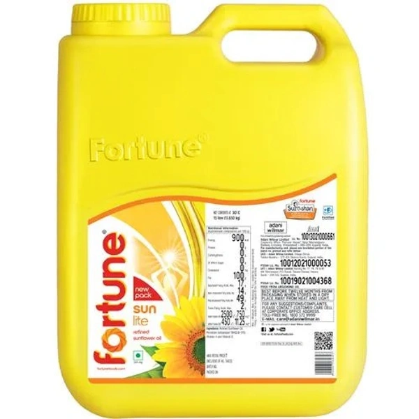 Fortune Refined Sunflower Oil - 15Ltr  (Jar)
